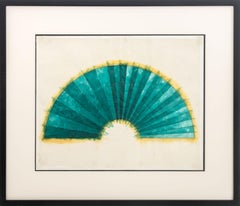 Joseph Lawrence Gardella Green Fan Mixed Media