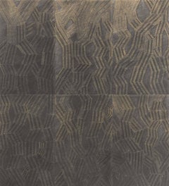 Étude d'Op Art, œuvre abstraite contemporaine en techniques mixtes sur papier