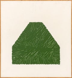Geometric Composition: Abstract Oil and Plaster on Wood Panel