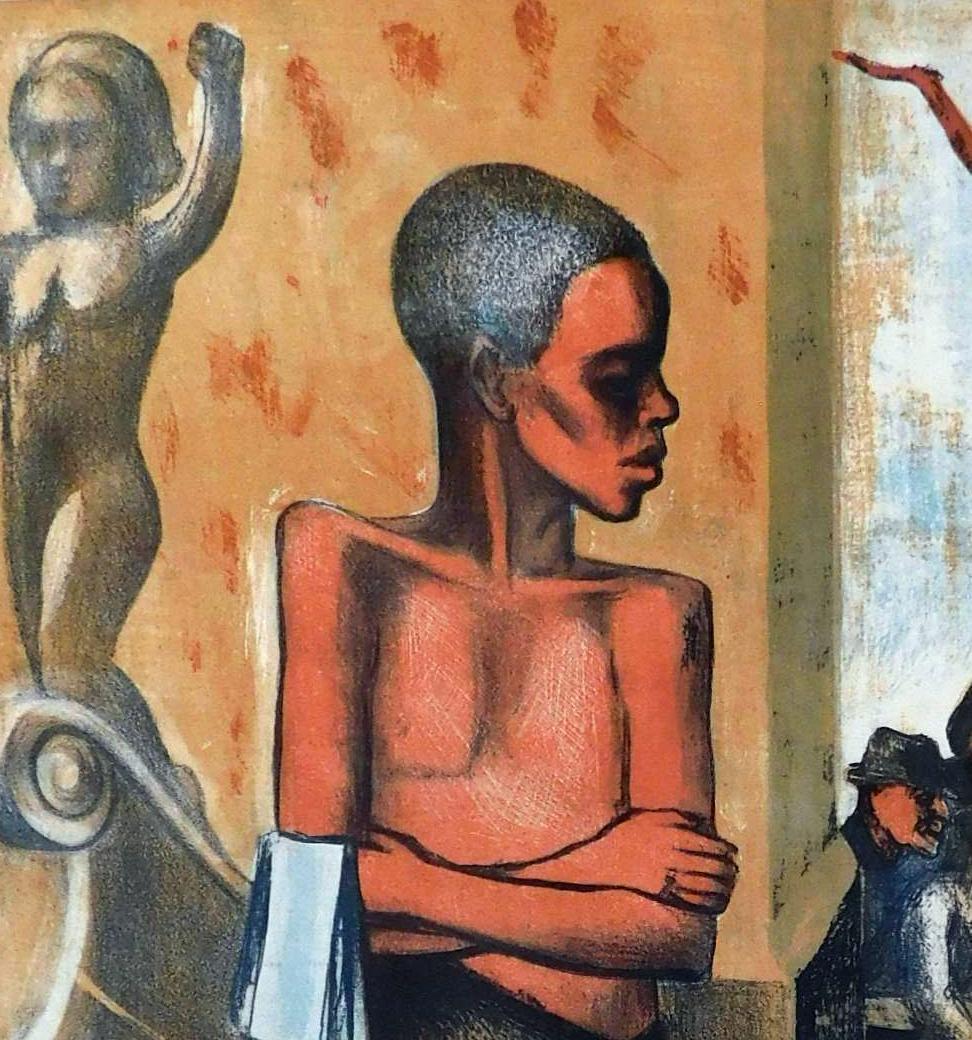 Joseph Leboit New York WPA Artist - Farblithographie, um 1930. 