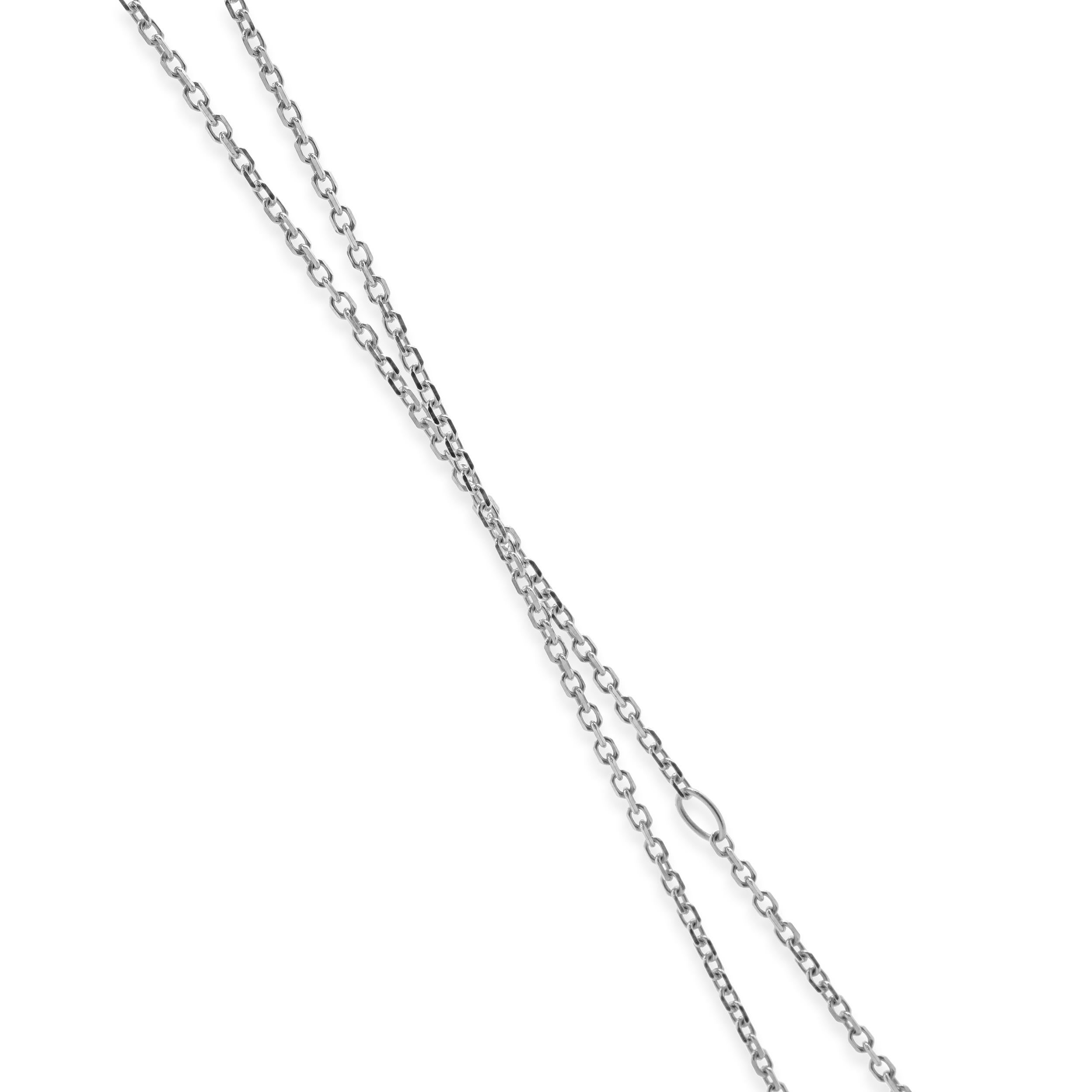 Joseph Levin - Collana di granati e diamanti in oro bianco 14 carati In condizioni ottime in vendita a Scottsdale, AZ