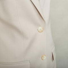 JOSEPH light grey virgin wool blend notched lapel two button blazer FR34 XS