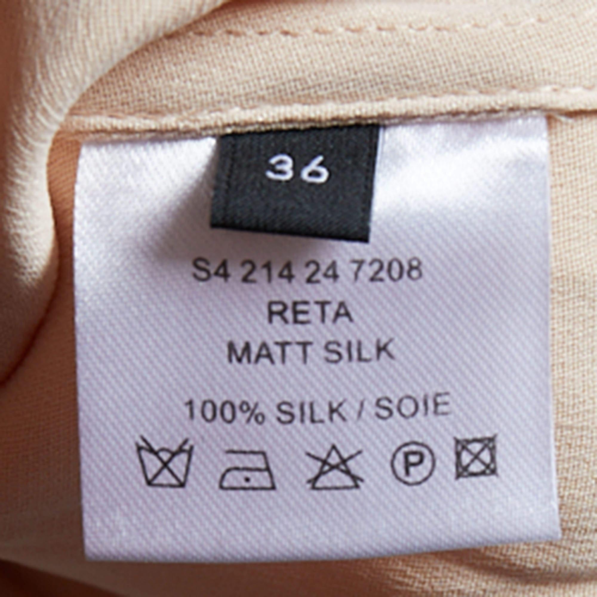 Joseph Light Pink Silk & Organza Detail Shift Dress S Pour femmes en vente