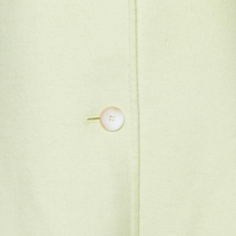 Abrigo corto Joseph Caia de lana y seda amarillo lima XS Verde en venta