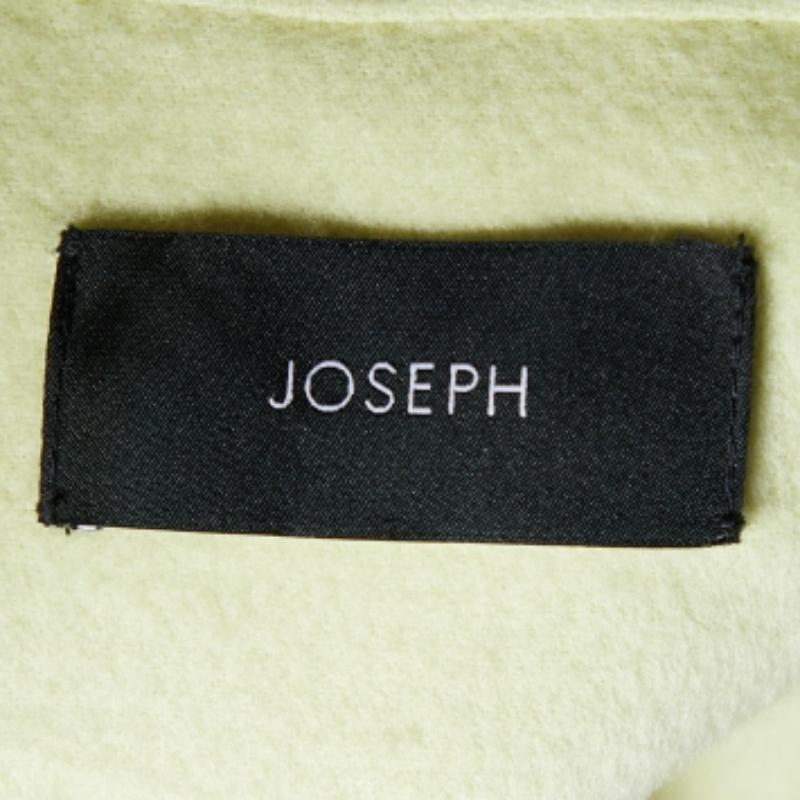 Abrigo corto Joseph Caia de lana y seda amarillo lima XS en venta 1