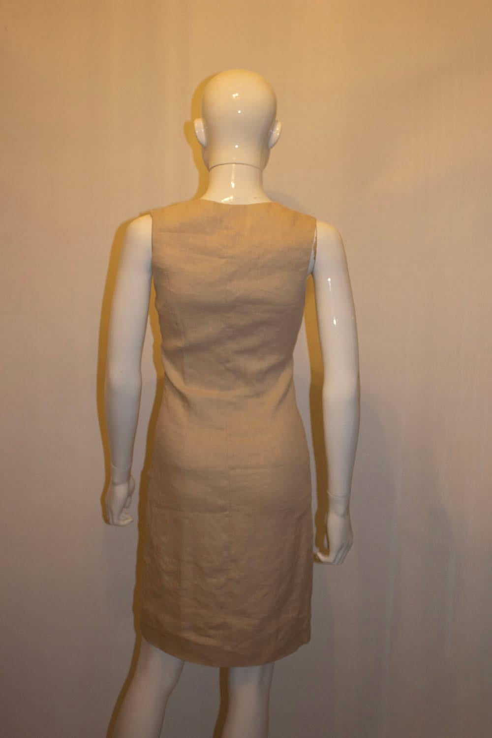 Joseph Linen Shift Dress In Good Condition For Sale In London, GB