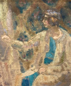 "Painter in Montmartre" French School Postimpressionist Oil on Canvas Signed