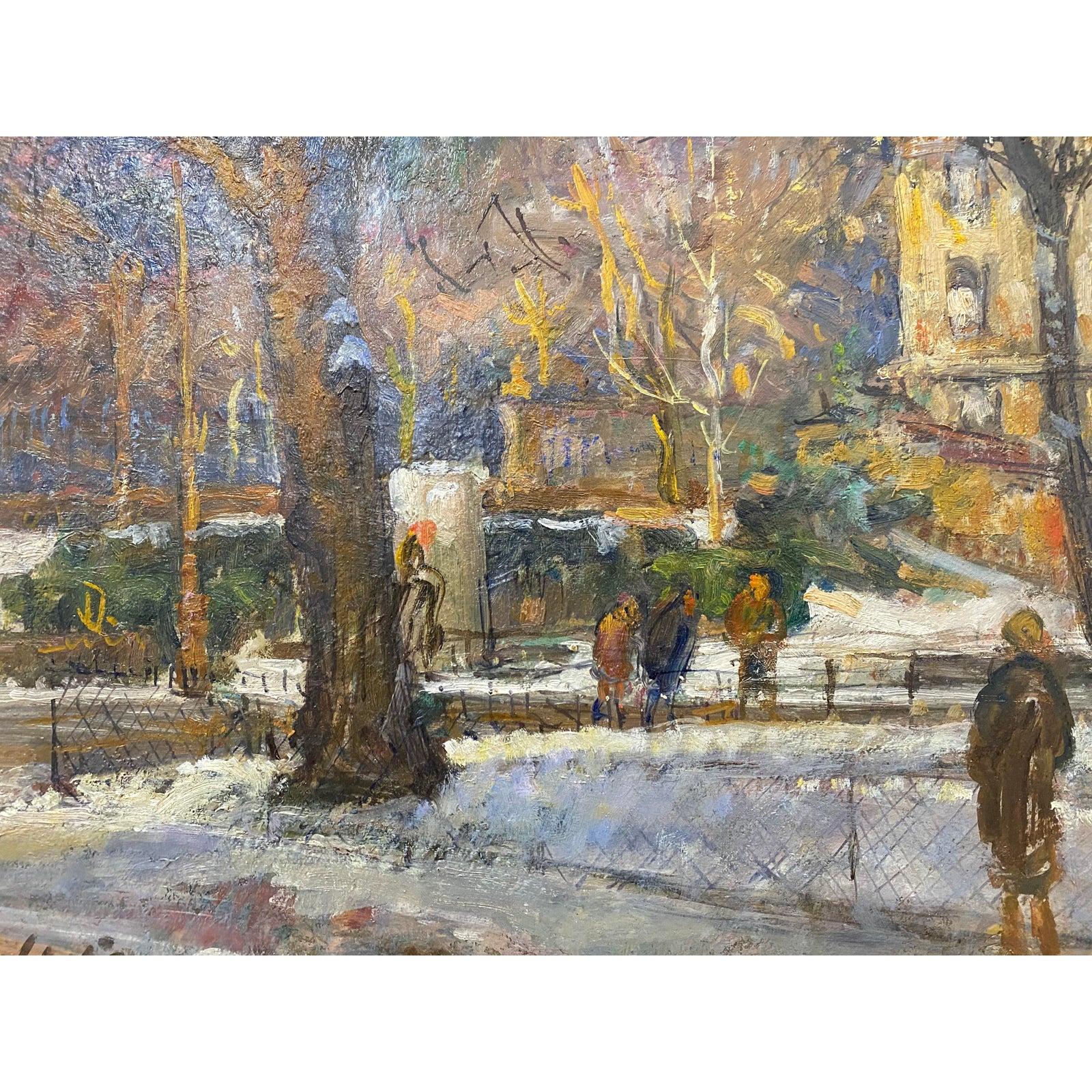 Scena di strada impressionista dei primi del Novecento in vendita 1