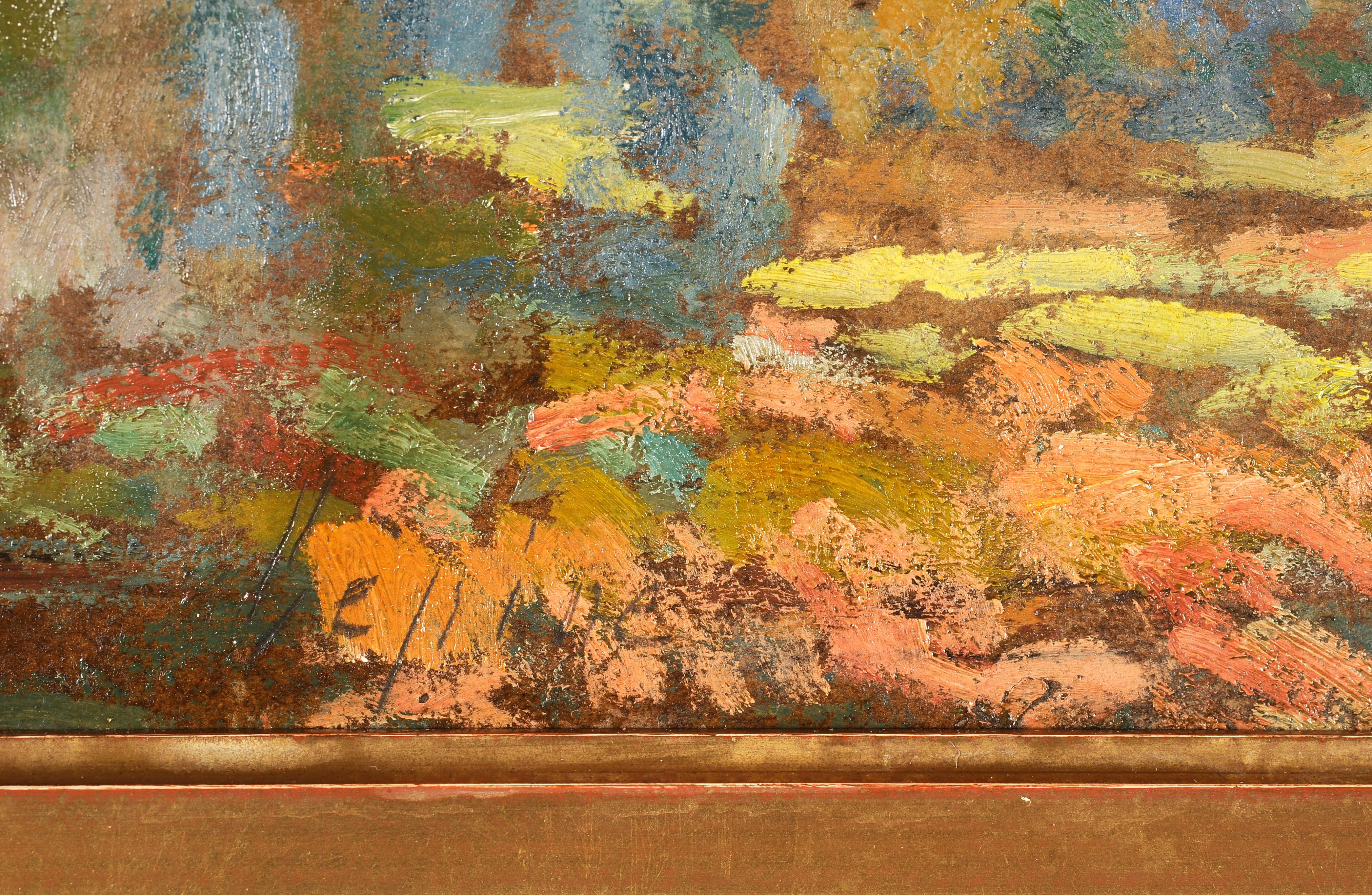 Vue de Caillac dans le département du Lot - École française Painting par Joseph Lépine