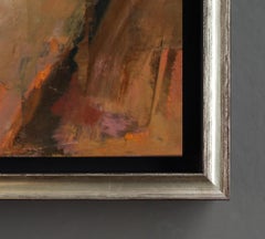 "Anniversary No. 42" Contemporary Still Life Wine Glass Framed Oil on Canvas