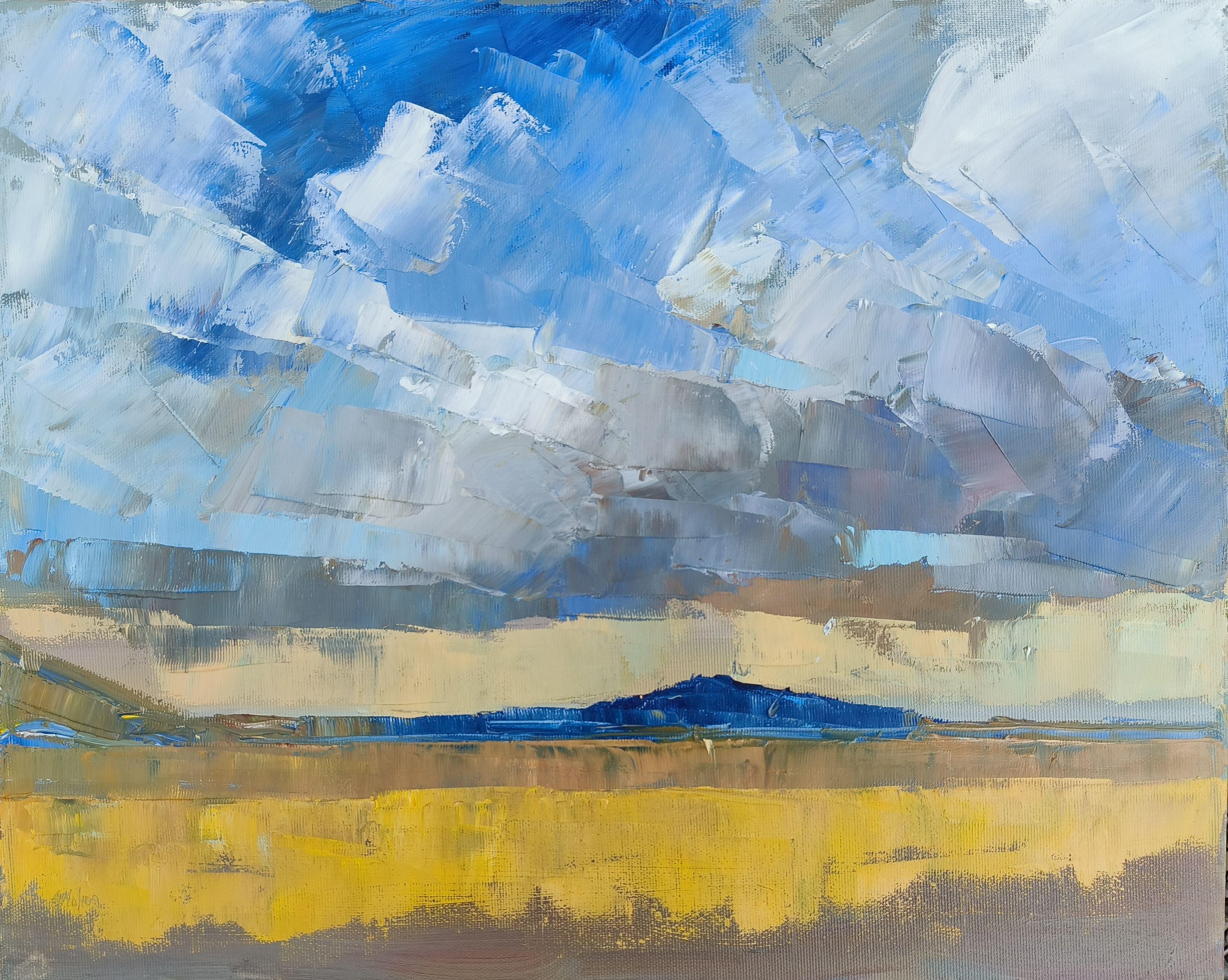 The distant sky, Painting, Oil on Canvas