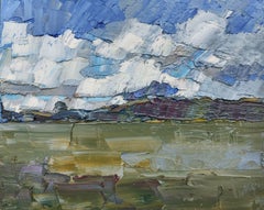 A landscape with clouds, Painting, Oil on Wood Panel