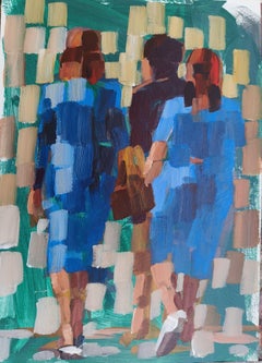 Dopo pranzo, Pittura, Acrilico su carta