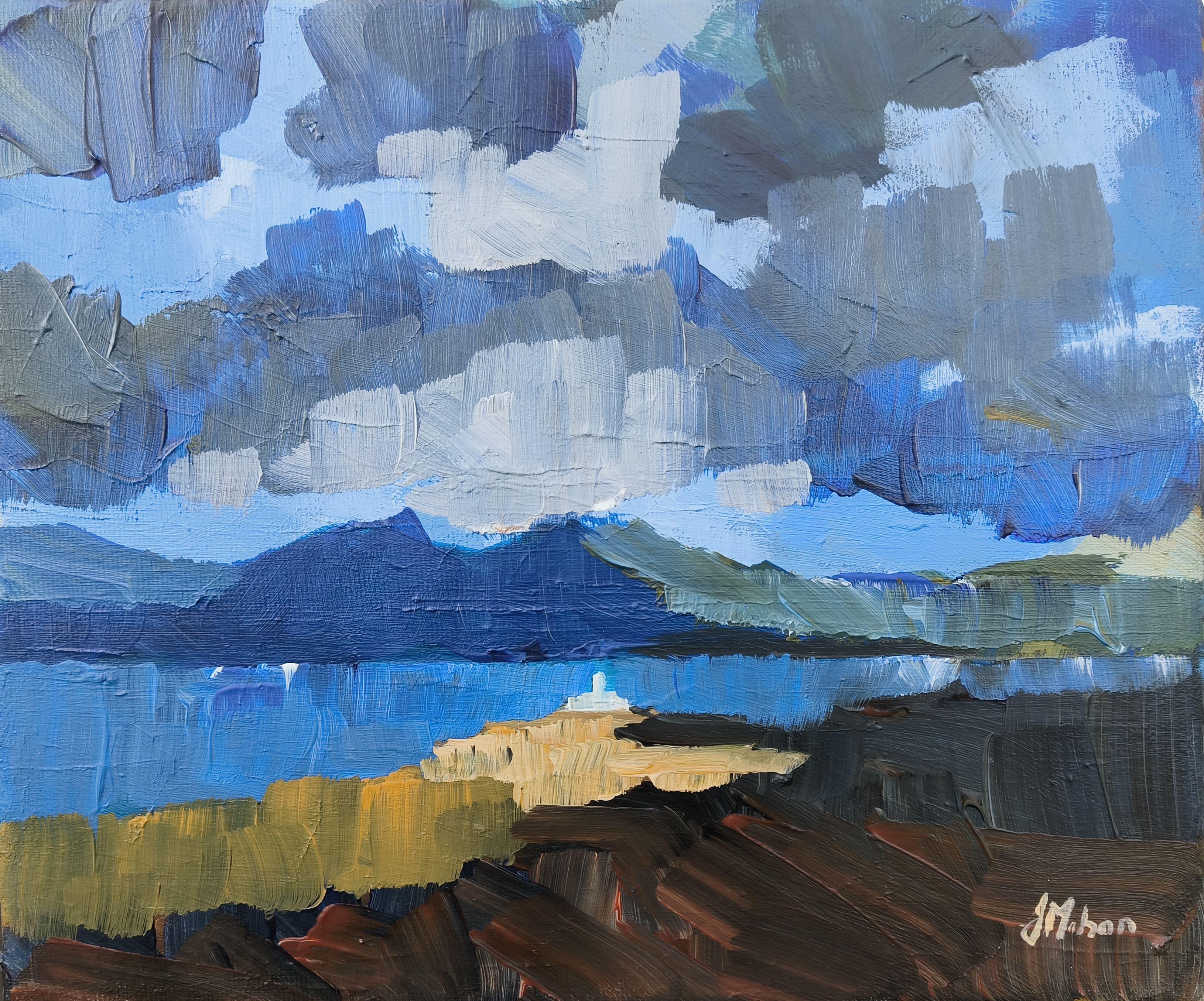 Acrylic on canvas, coast and sea Ireland 25x30x1.5 cm :: Painting :: Impressionist :: This piece comes with an official certificate of authenticity signed by the artist :: Ready to Hang: No :: Signed: Yes :: Signature Location: Front :: Canvas ::