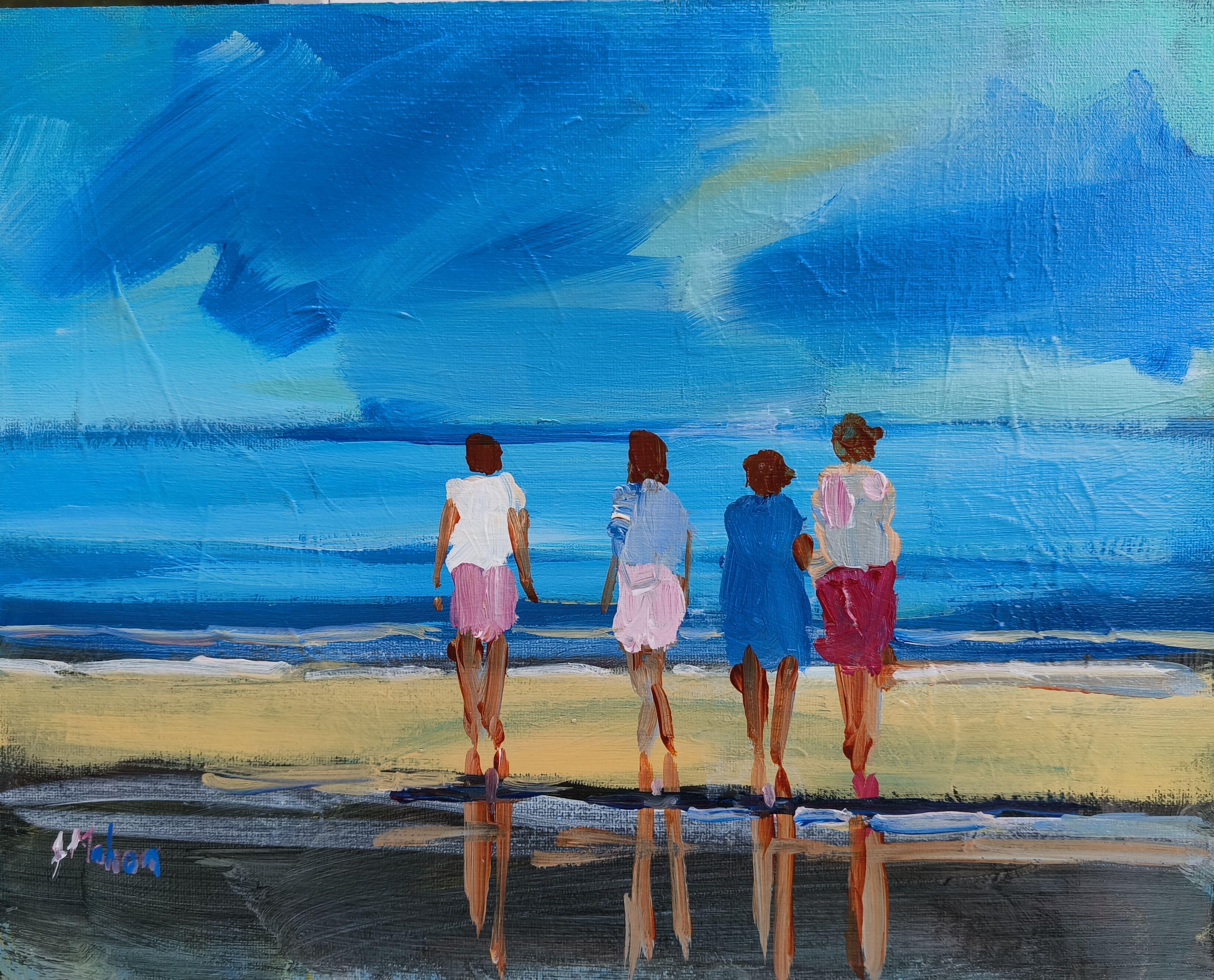 Famiglia 4, Pittura, Acrilico su altro - Painting di Joseph  Mahon 