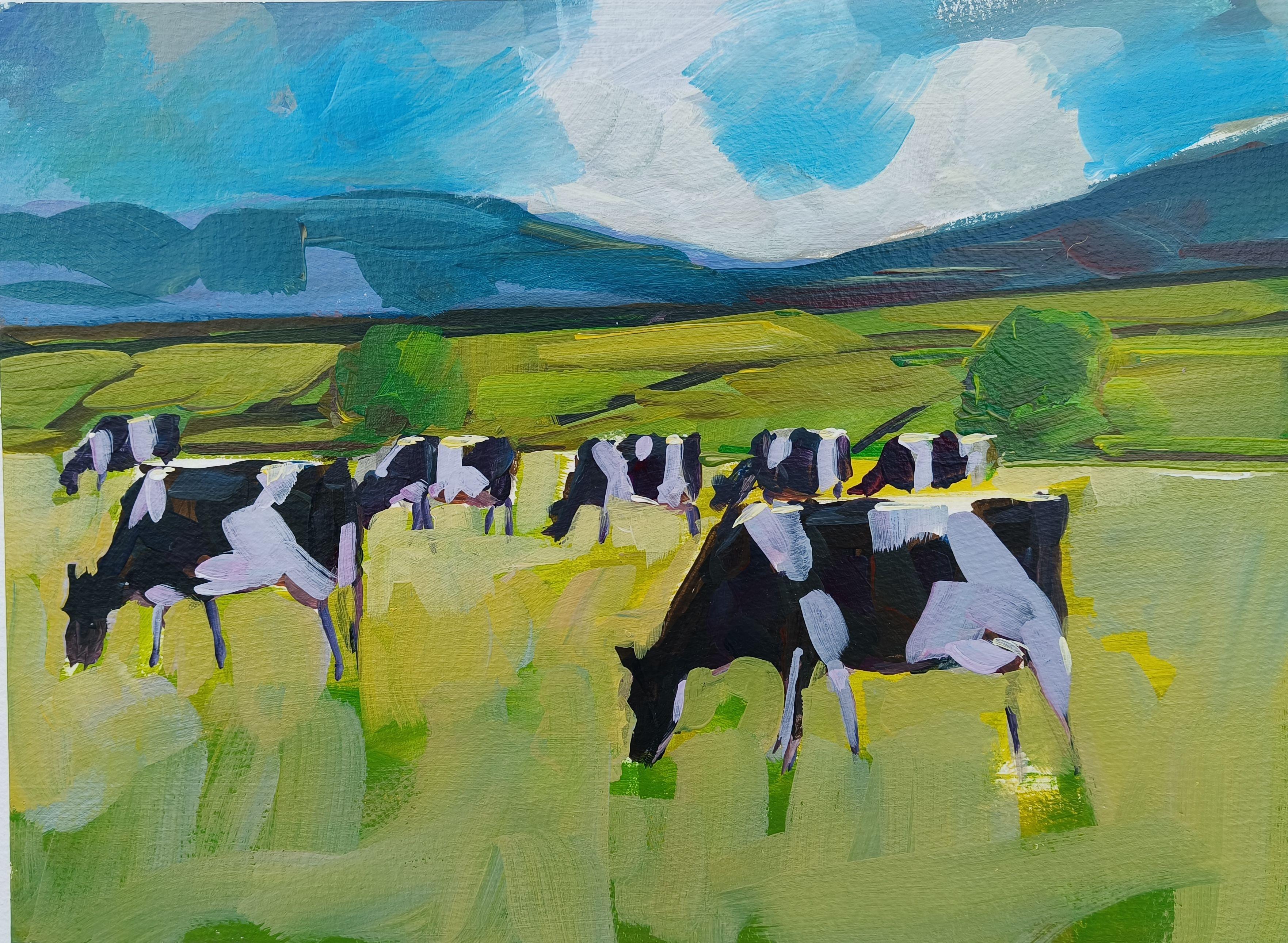 Frisones, Pintura, Acrílico sobre papel - Painting de Joseph  Mahon 