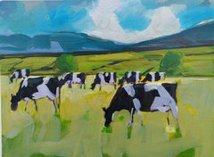 Friesians, Painting, Acrylic on Paper