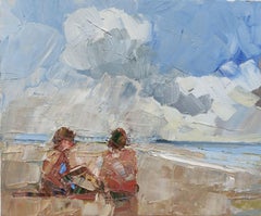 Peinture à l'huile sur toile - « What a nice cloud » (Un beau nuage)