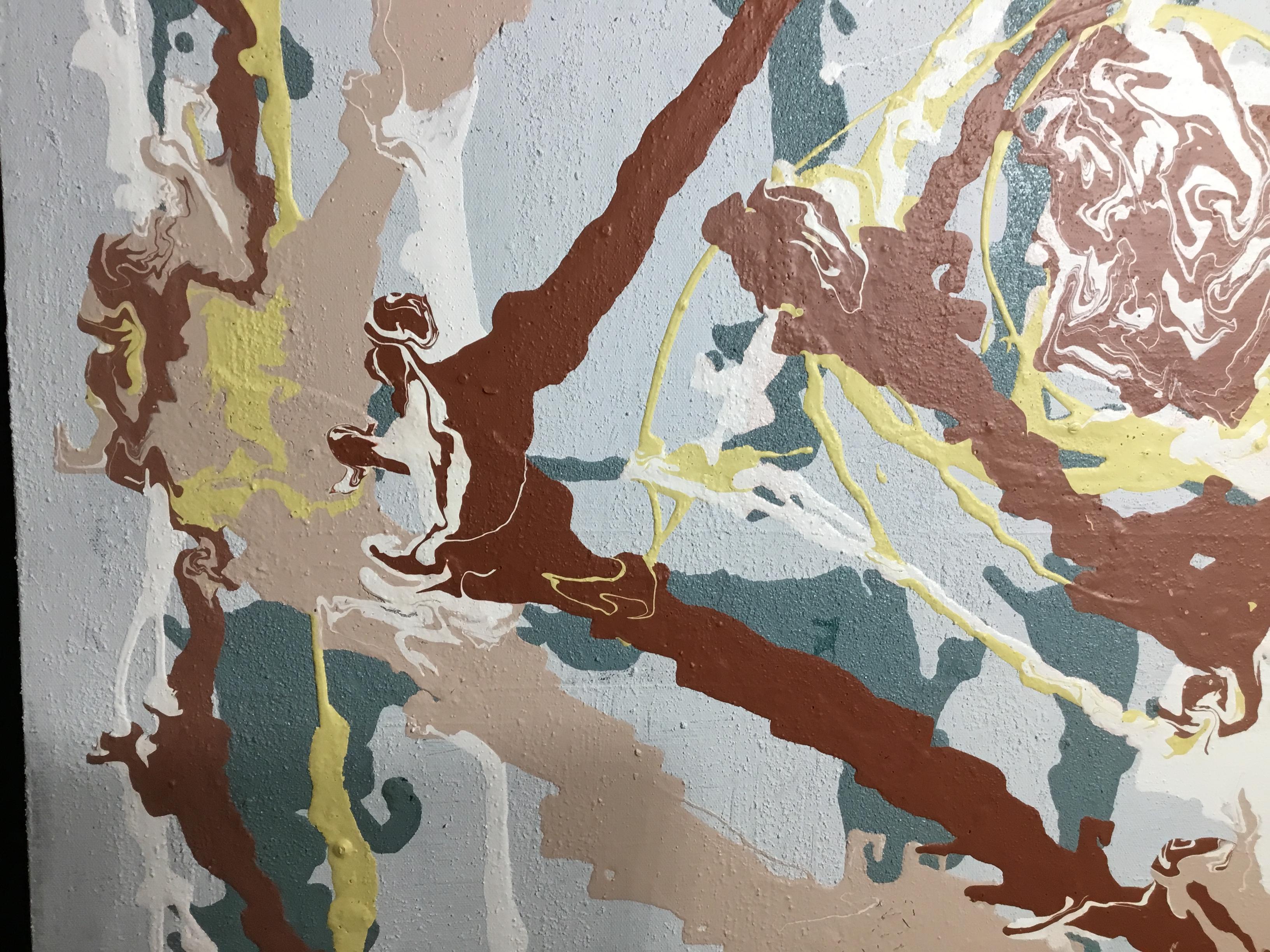 Abstraktes Gemälde in Mischtechnik, Joseph Malekan Delray Beach im Angebot 6