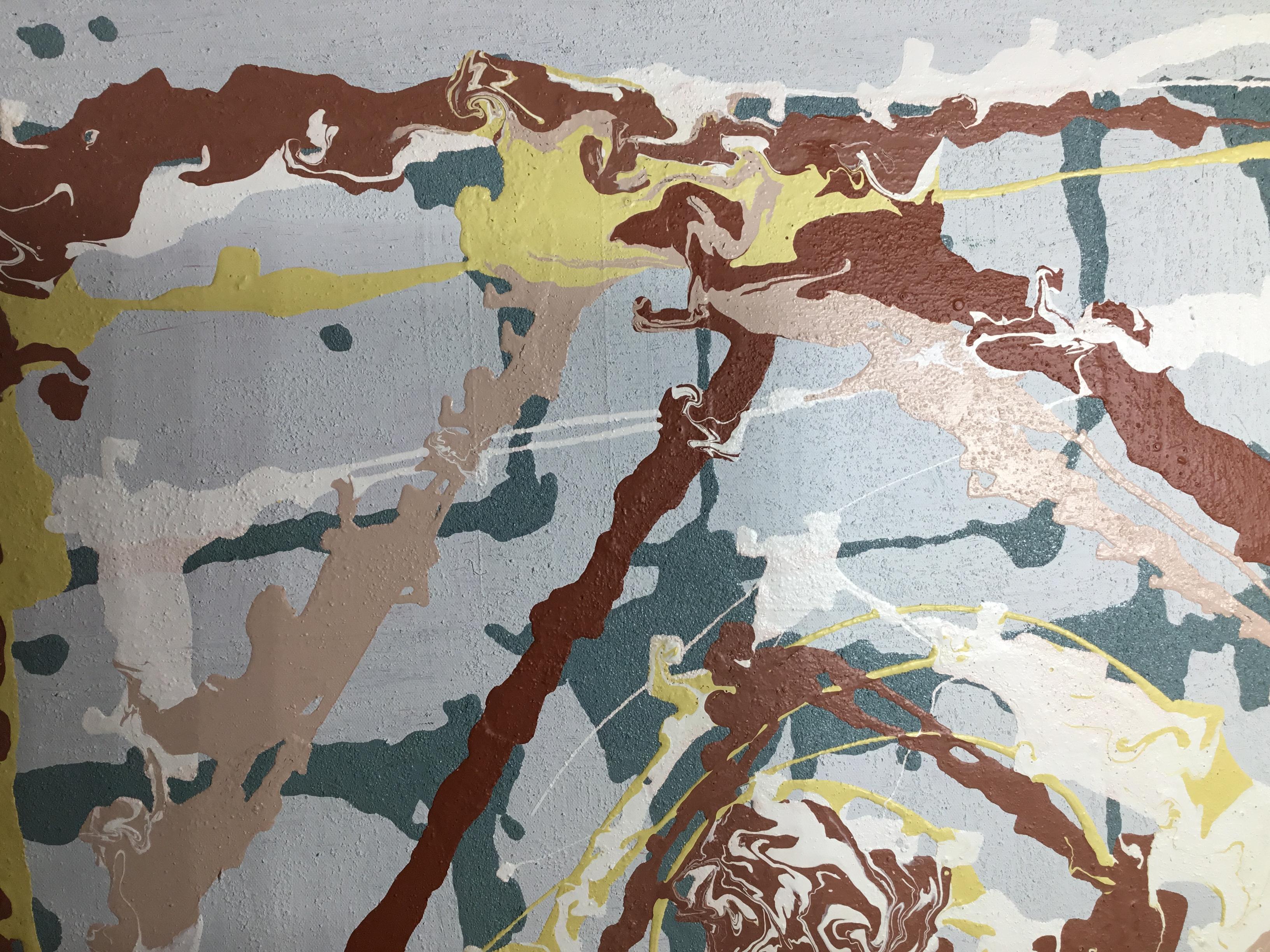 Peinture abstraite technique mixte abstraite de la plage de Delray de Joseph Malekan en vente 6