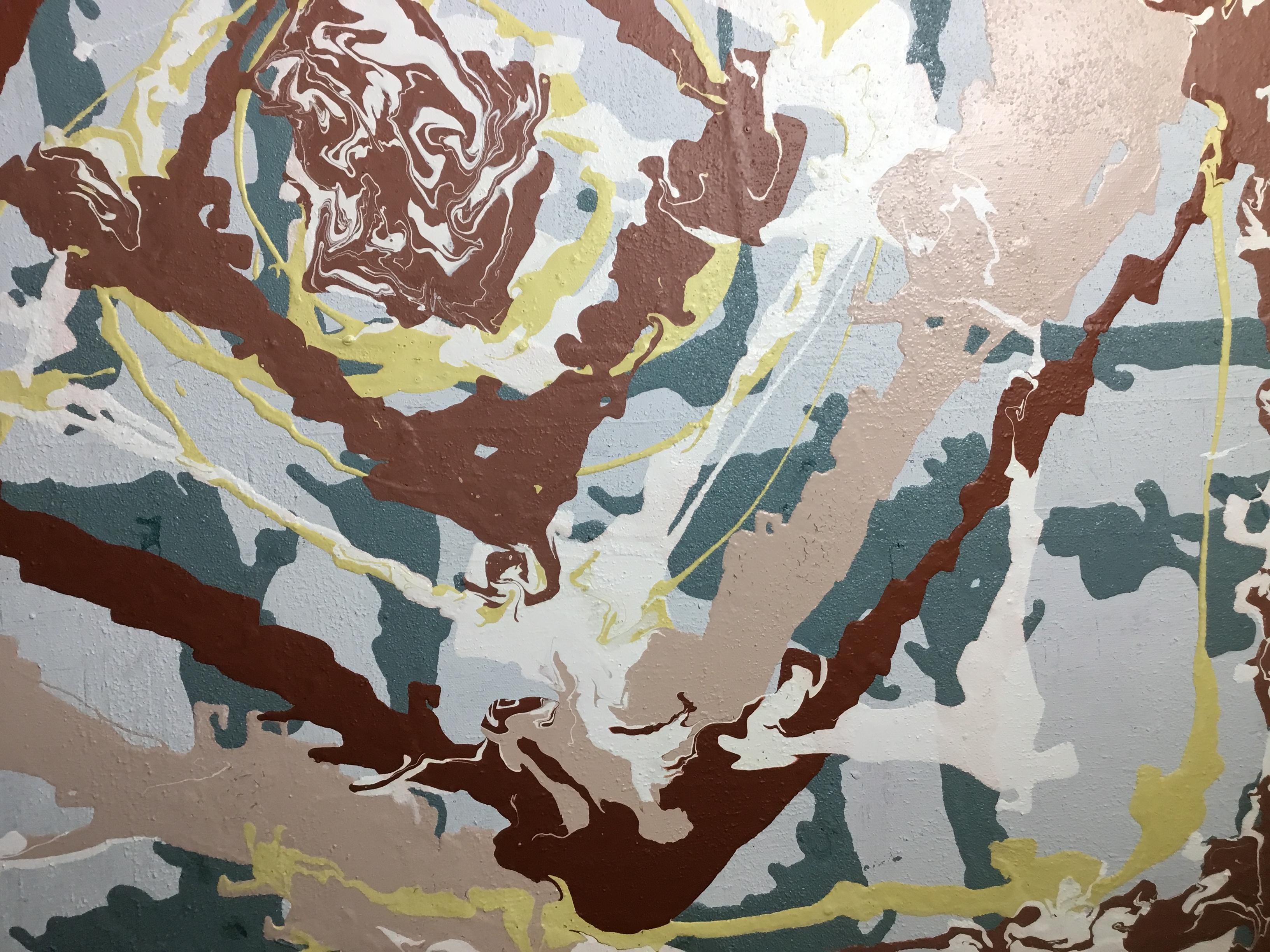 Peinture abstraite technique mixte abstraite de la plage de Delray de Joseph Malekan en vente 7