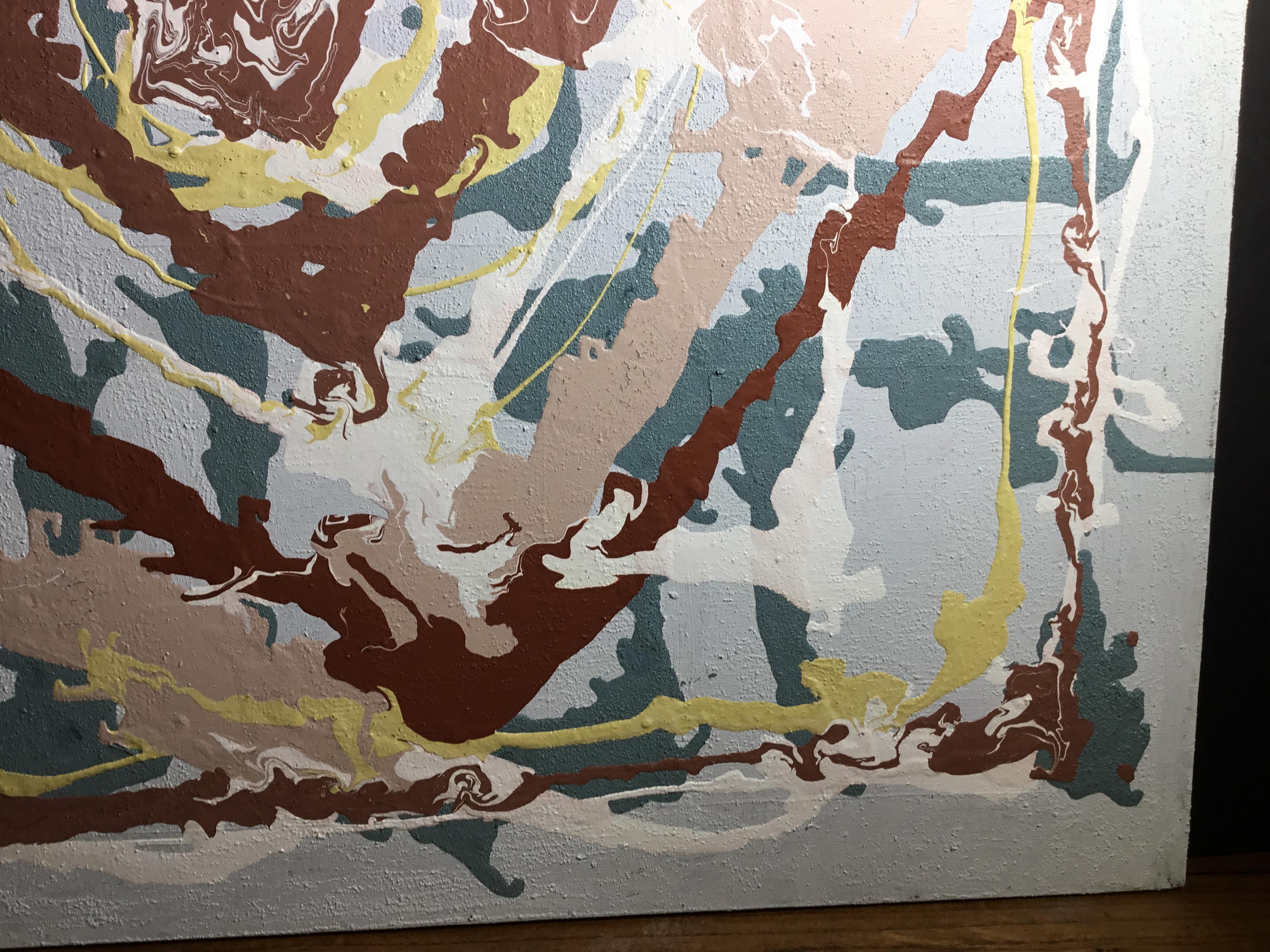 Abstraktes Gemälde in Mischtechnik, Joseph Malekan Delray Beach im Angebot 1