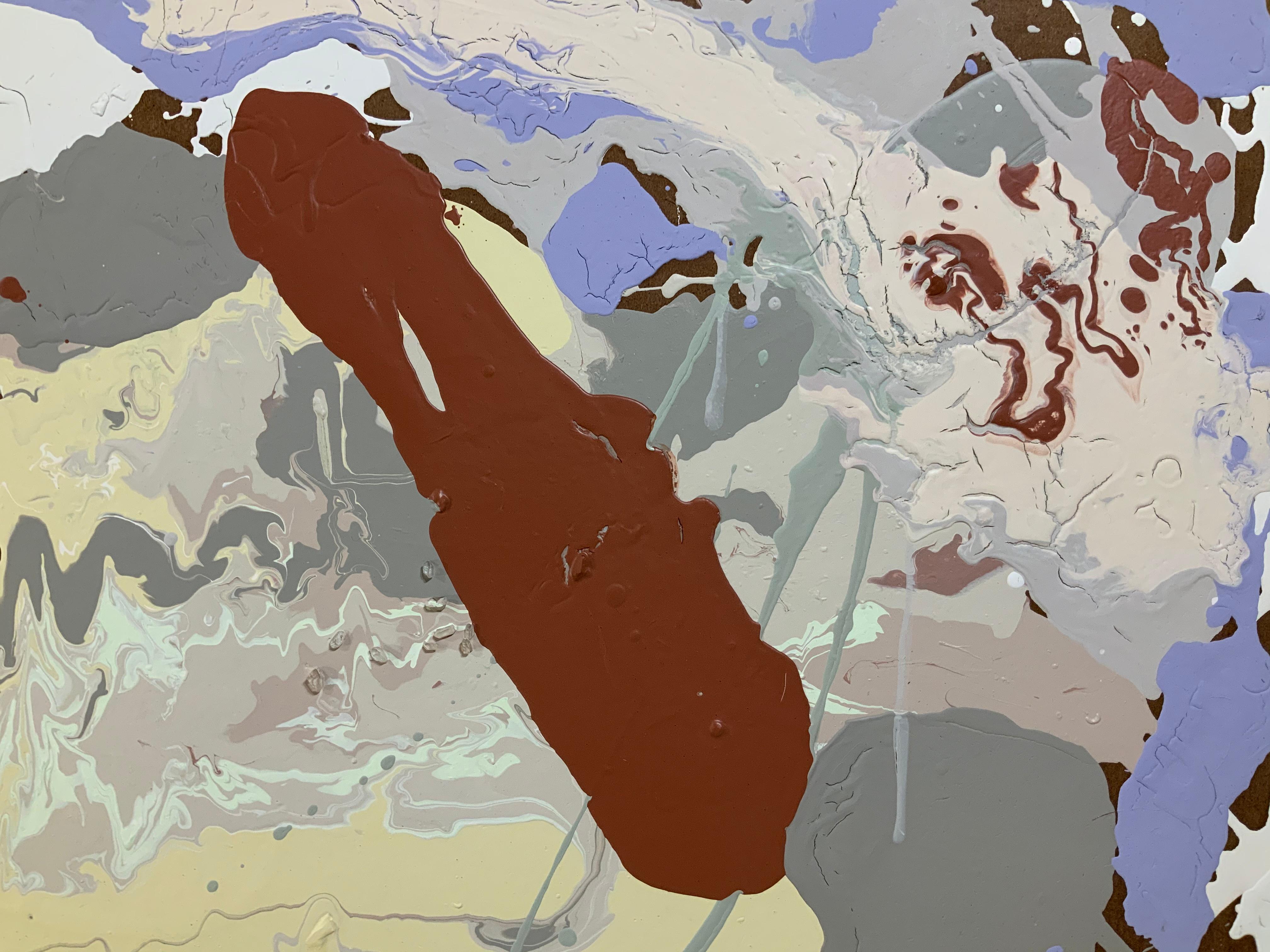 XXIe siècle et contemporain view latérale de Joseph Malekan 1 - Technique mixte abstraite en vente