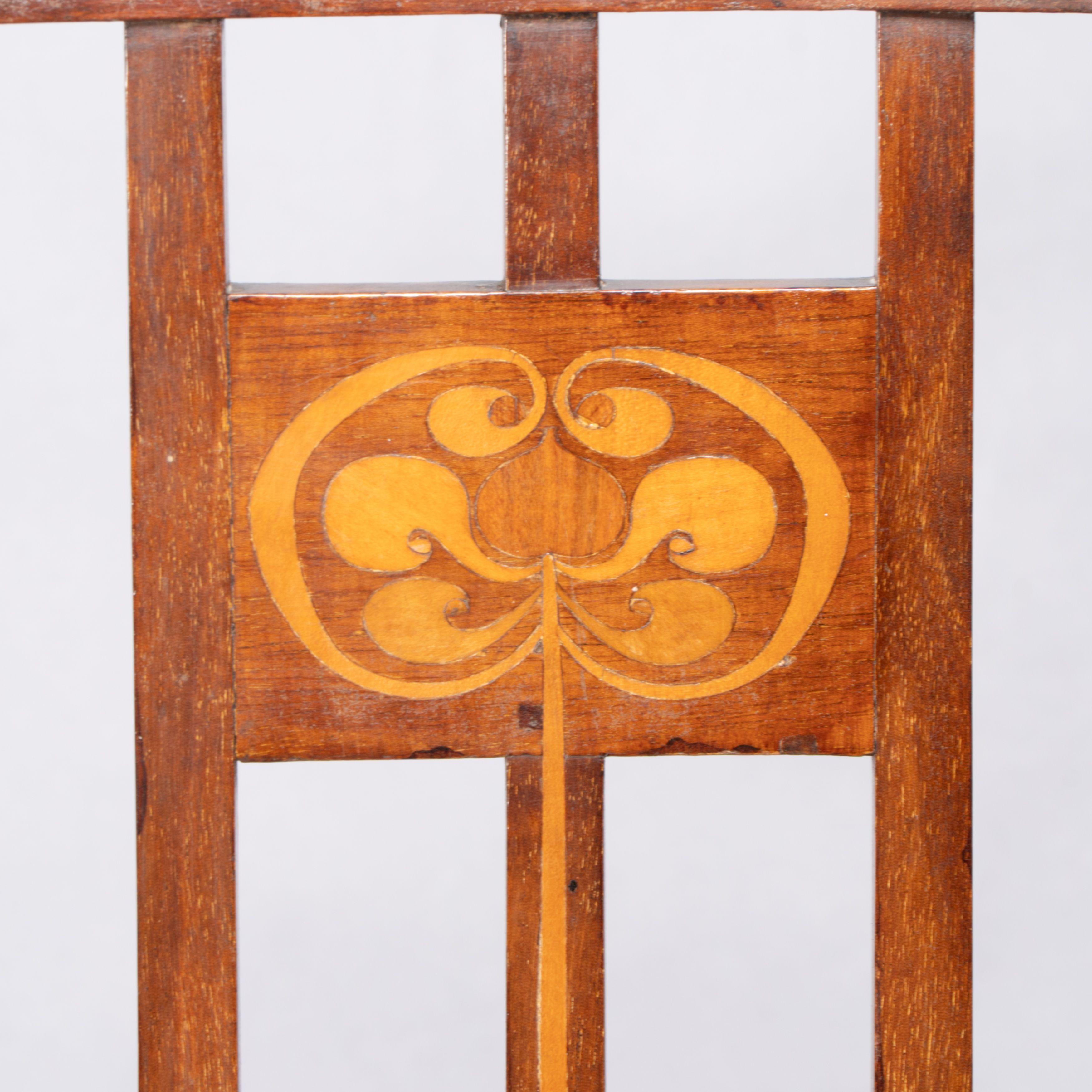 Attribué à Joseph Maria Olbrich. Chaise d'appoint en marqueterie Art Nouveau. en vente 4