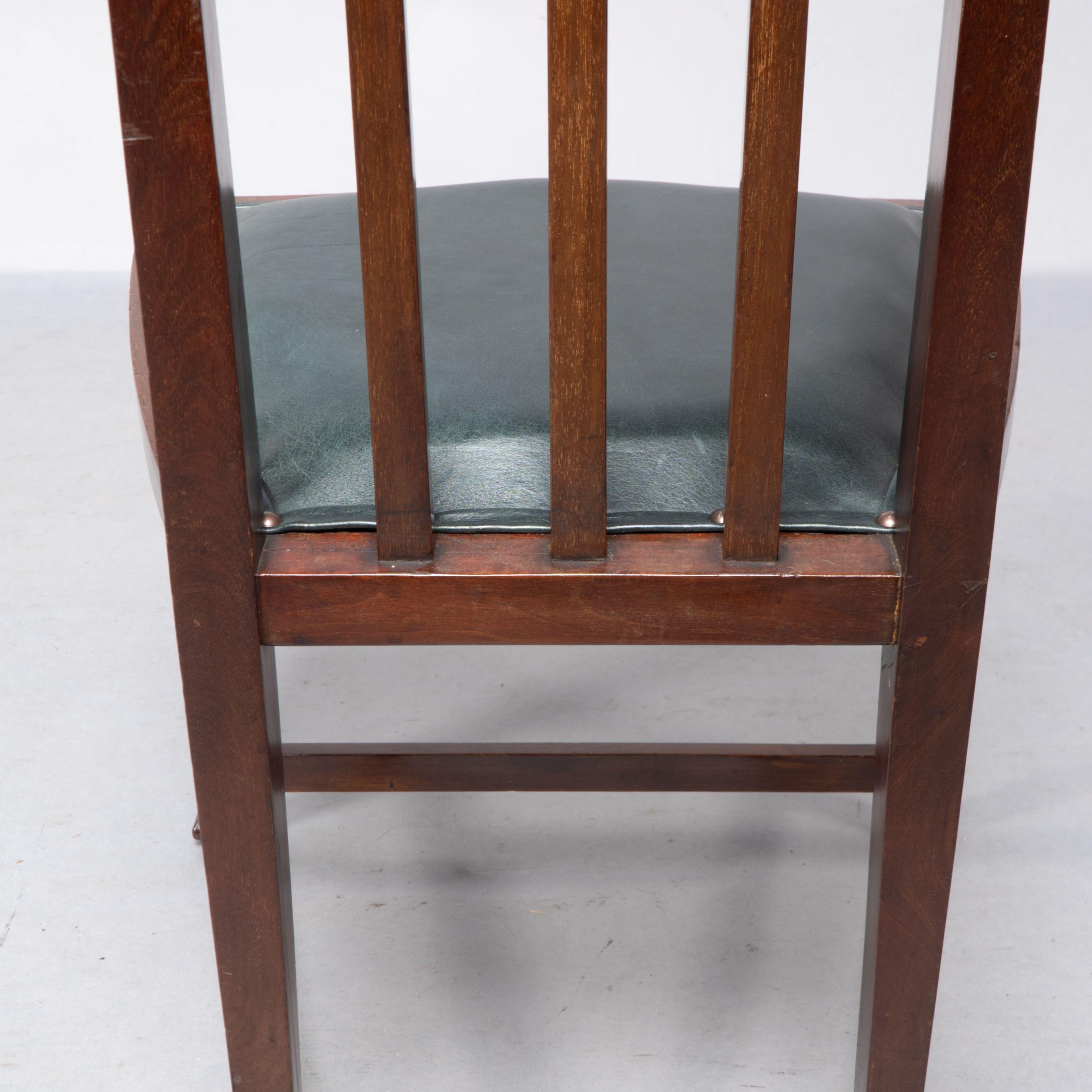Attribué à Joseph Maria Olbrich. Chaise d'appoint en marqueterie Art Nouveau. en vente 8