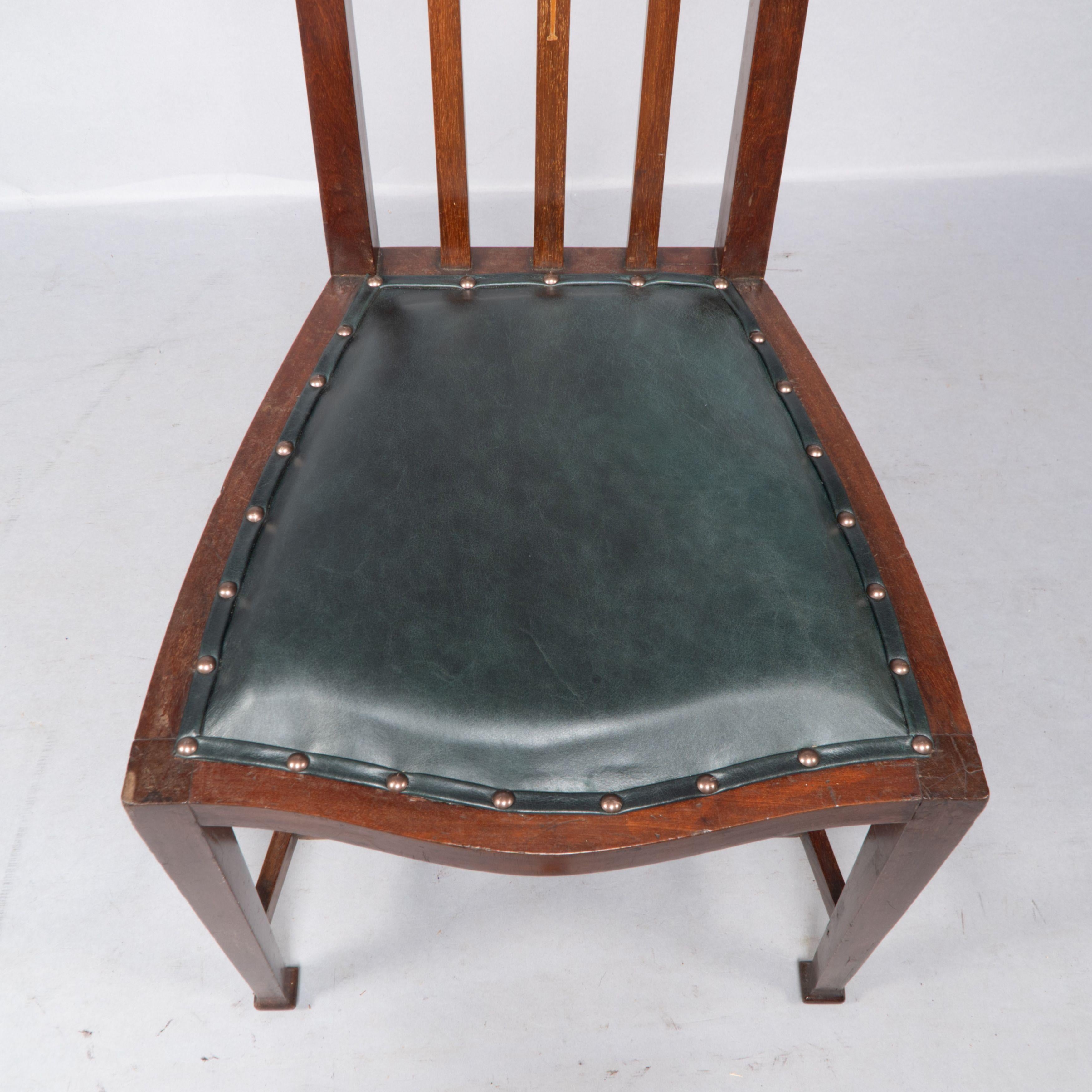 Attribué à Joseph Maria Olbrich. Chaise d'appoint en marqueterie Art Nouveau. en vente 12