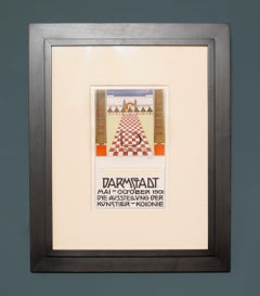 Ottokar Mascha Folio, plate 9: "Darmstadt Poster"by Joseph Maria Olbricht