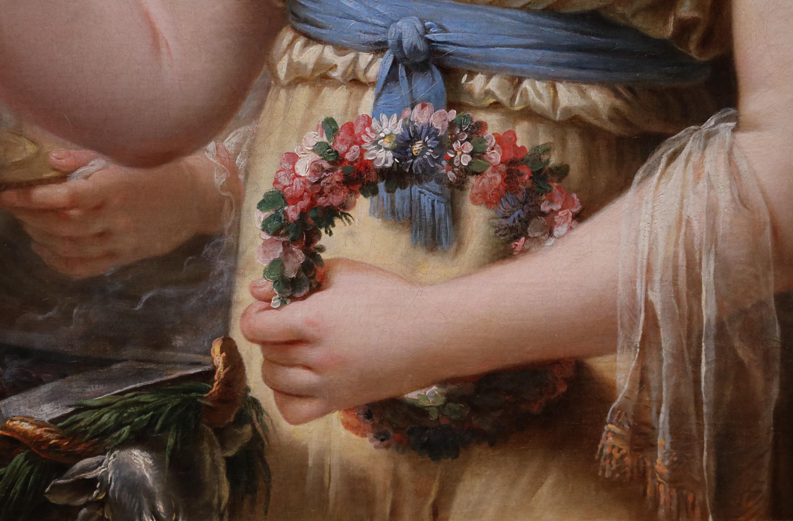Il fuoco della paura nell'antica Roma - Pittura ad olio del XIX secolo con le vergini vestali 5
