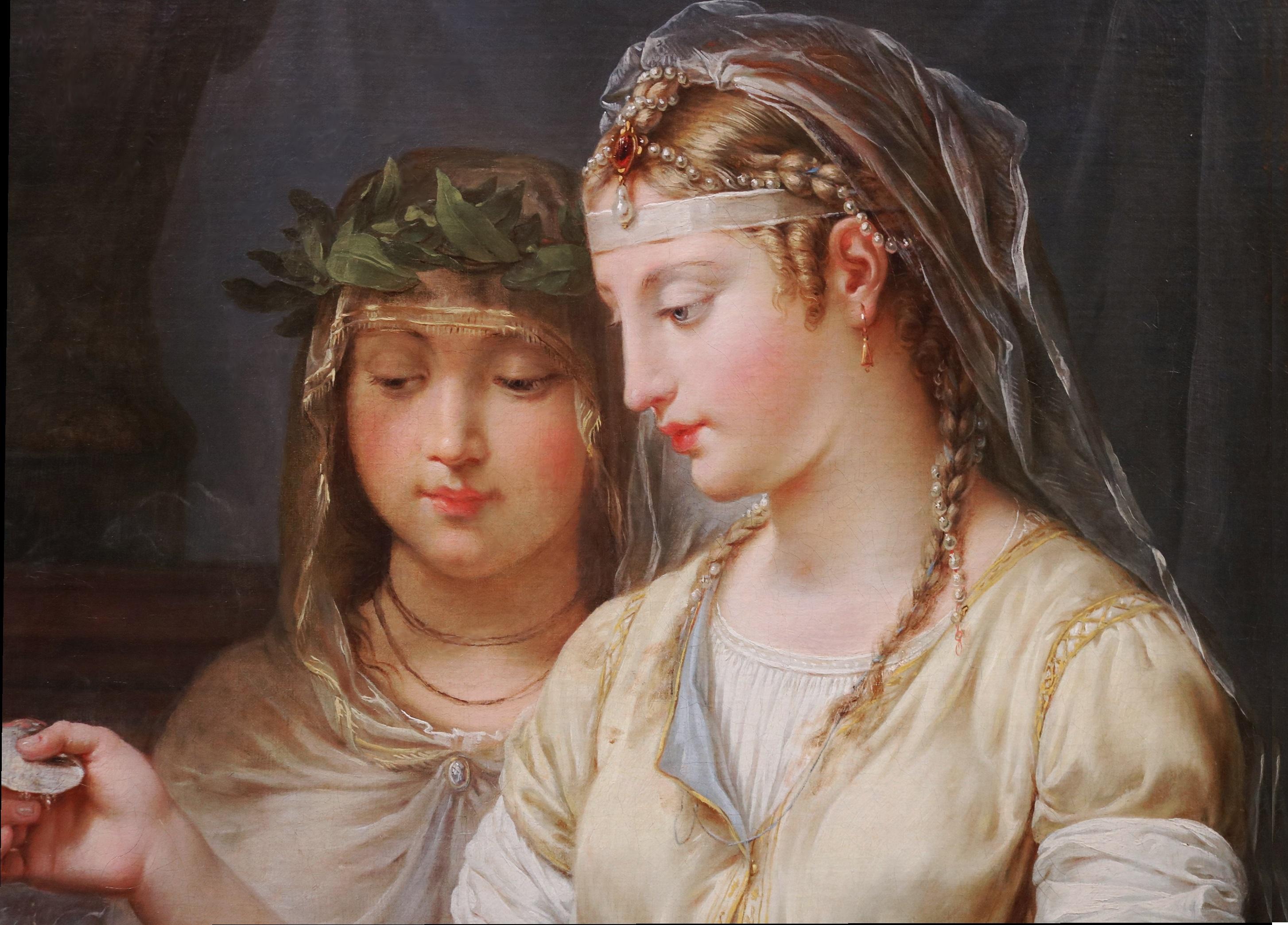 Il fuoco della paura nell'antica Roma - Pittura ad olio del XIX secolo con le vergini vestali 3