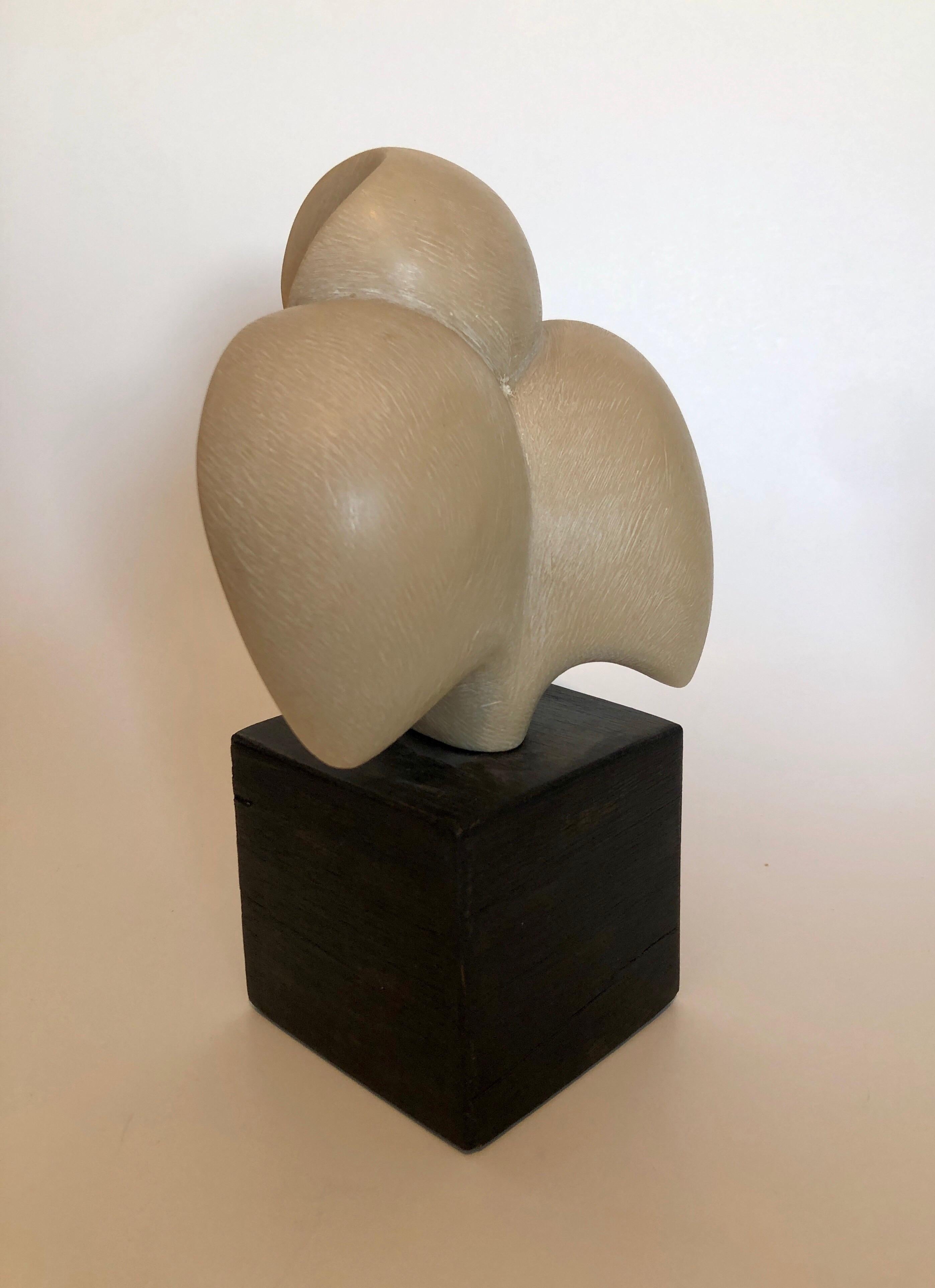 Escultura Art Decó checa tallada en resina natural Cubista Búho Pájaro Joseph Martinek 4