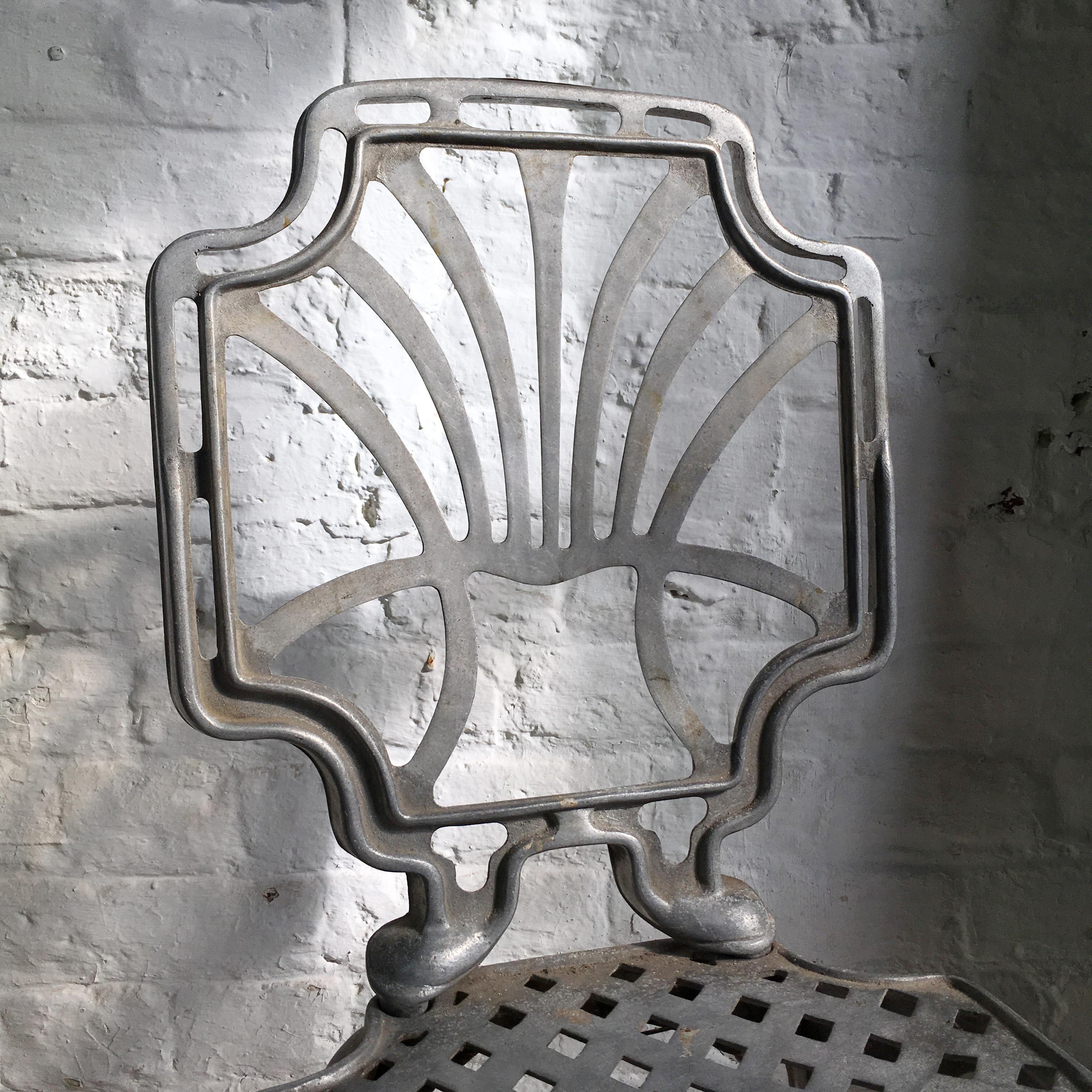 Joseph Mathieu Silver Art Deco 'Multiples' Chair, 1920, France In Good Condition For Sale In Hastings, GB
