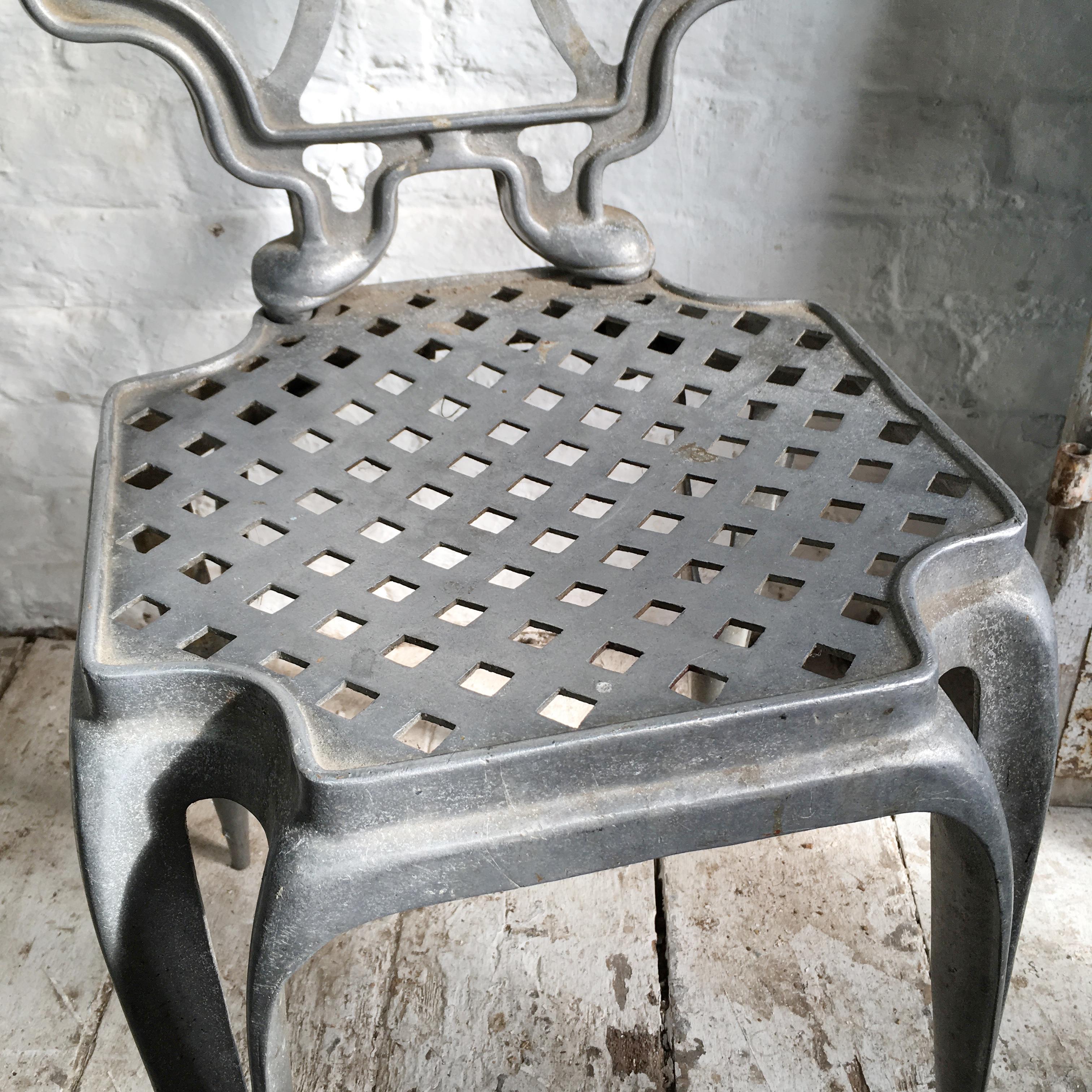 20th Century Joseph Mathieu Silver Art Deco 'Multiples' Chair, 1920, France For Sale
