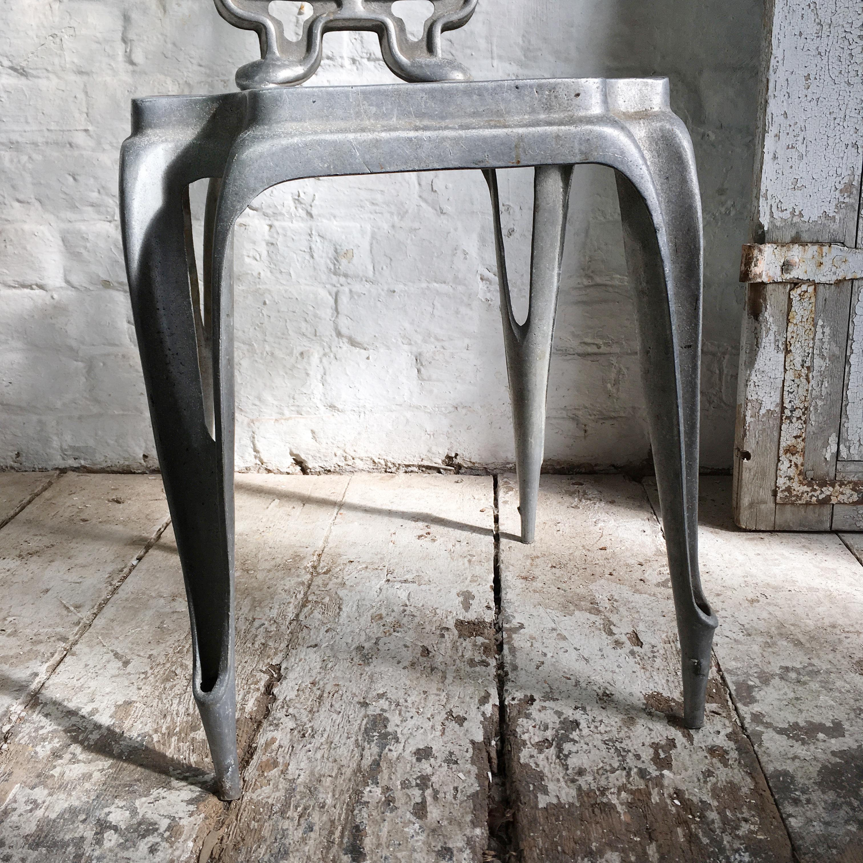 Metal Joseph Mathieu Silver Art Deco 'Multiples' Chair, 1920, France For Sale