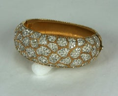 Joseph Mazer Bracelet jonc à taches girafe pavé