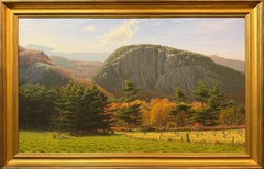 Joseph McGurl Landscape Oil Painting, Cathedral Ledge, North Conway NH 1989