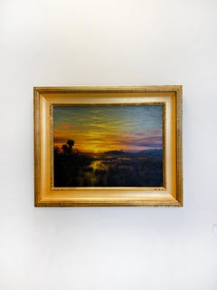 Landscape painting, scenic depiction 'Within Everglades-Sunset' by Joseph McGurl