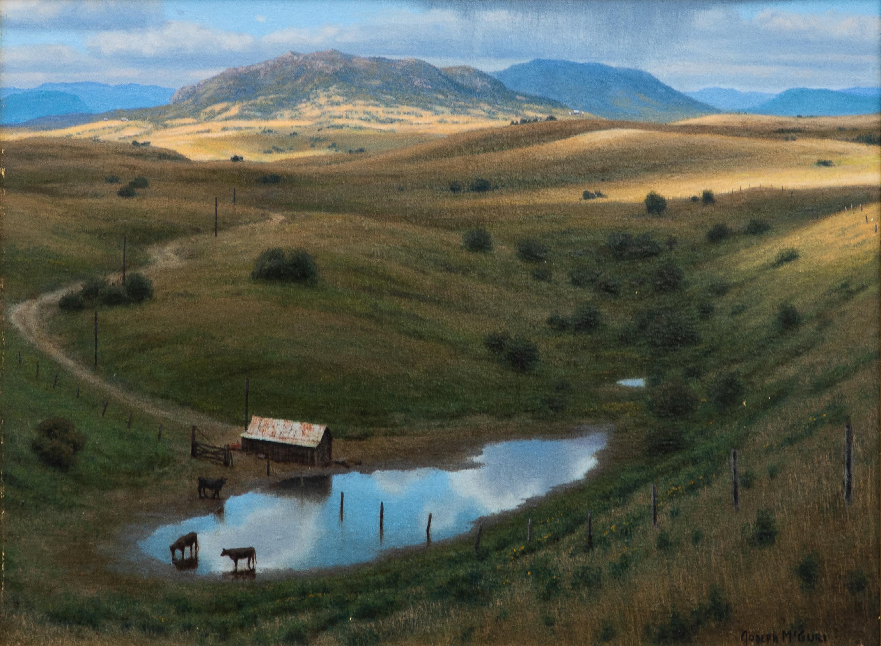 Tierras de rancho después de la lluvia - Painting de Joseph McGurl
