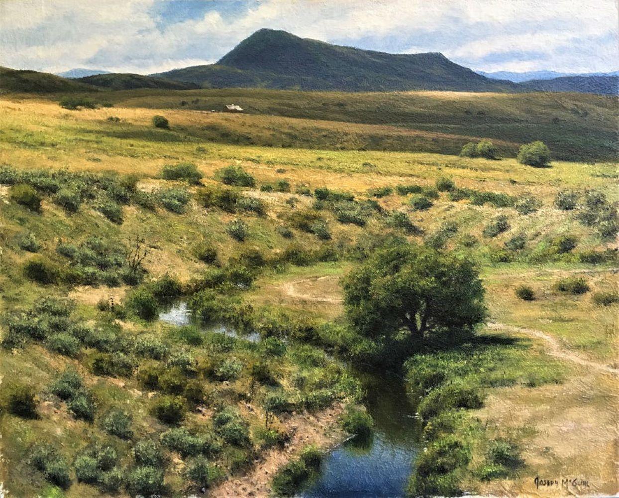 Joseph McGurl Landscape Painting - "Rhythm of the Land, Elk Mountain, " Oil Painting