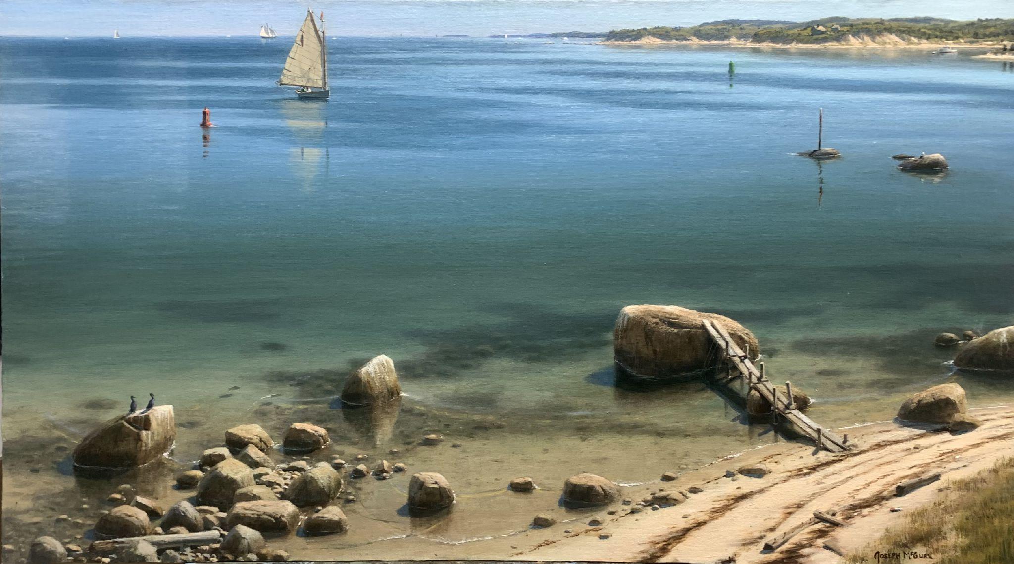 Joseph McGurl Landscape Painting - The Bass Rocks