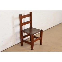 Joseph McHugh Antique Mission Oak Arts & Crafts Side Chair, Circa 1920s