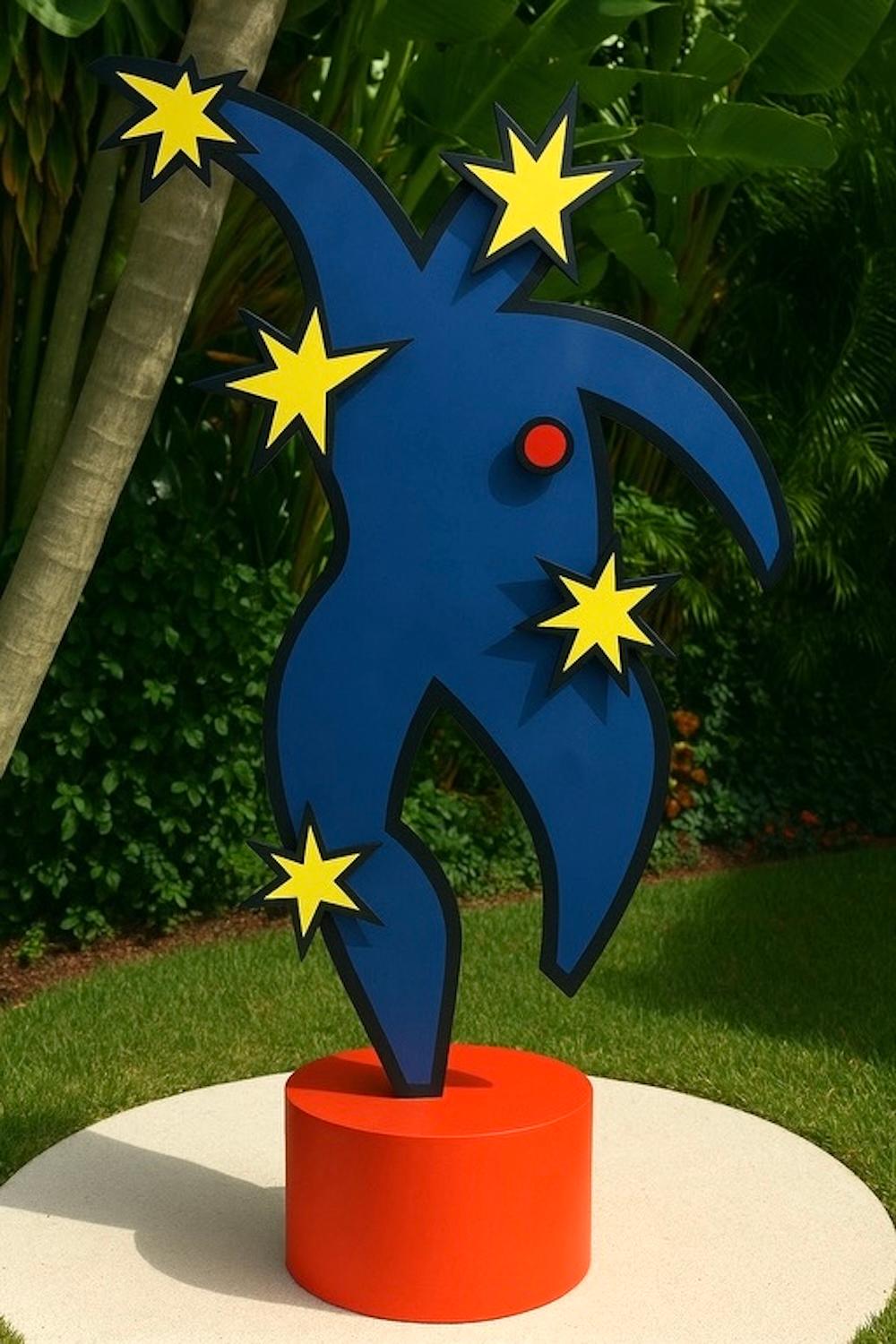 Icarus 2025
Aluminum, car paint, edition 2/10, artist signed base, with round or square base for outdoor or indoor. 
The sculpture is in three seperate parts dismounted for shipping. 
Based in South Florida, Joseph Meerbott has been constructing
