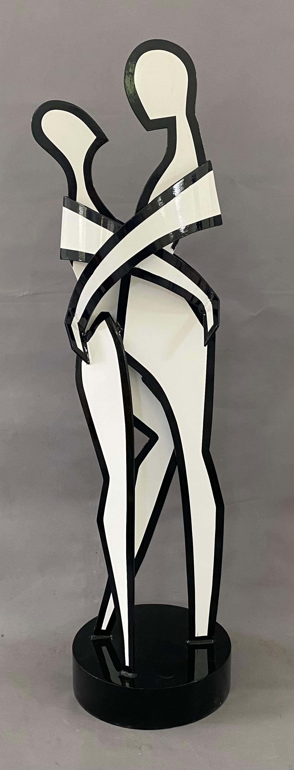 Amoureux - Beige Abstract Sculpture par Joseph Meerbott