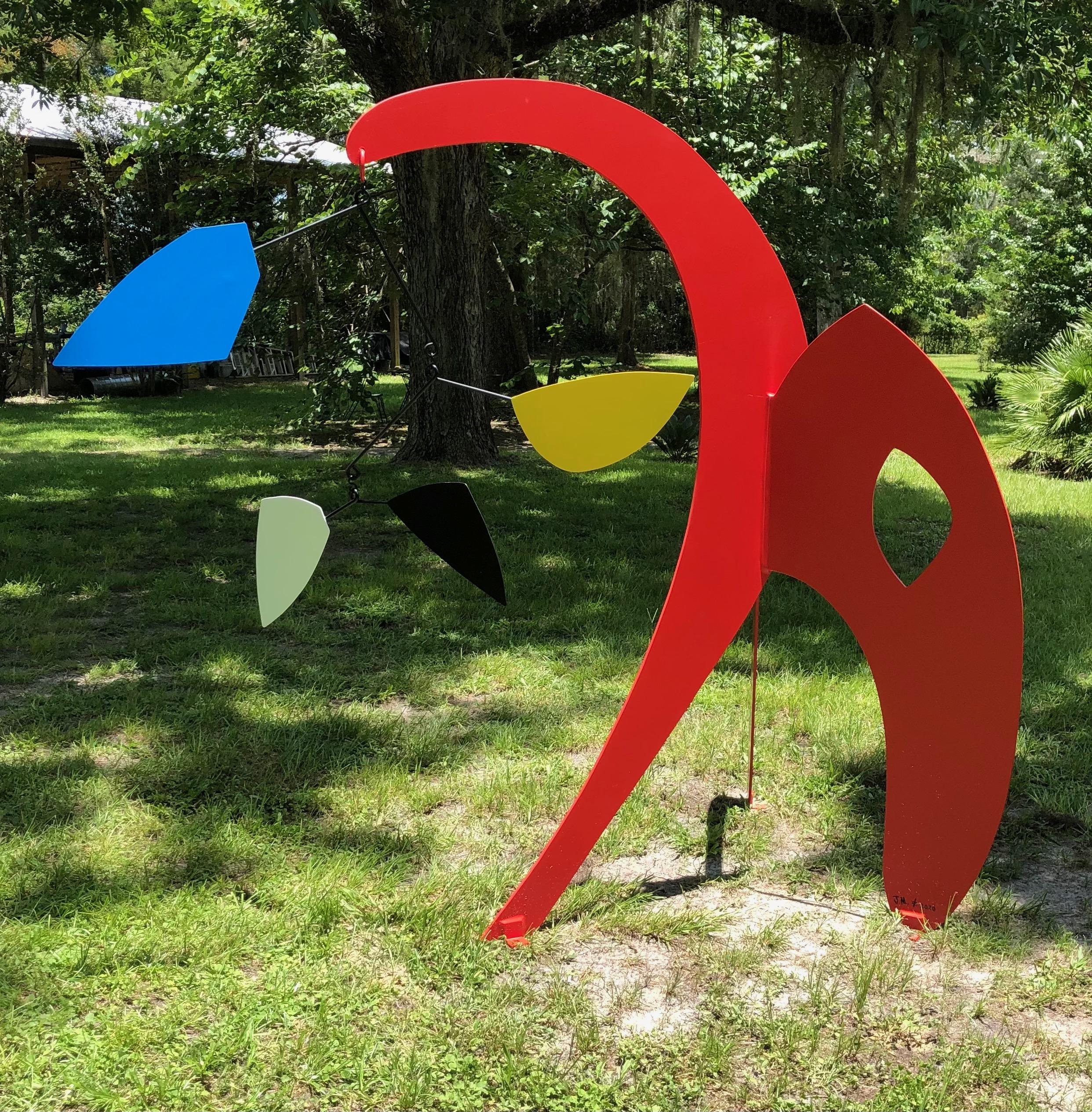 Escultura grande de jardín Oso hormiguero rojo en venta 2