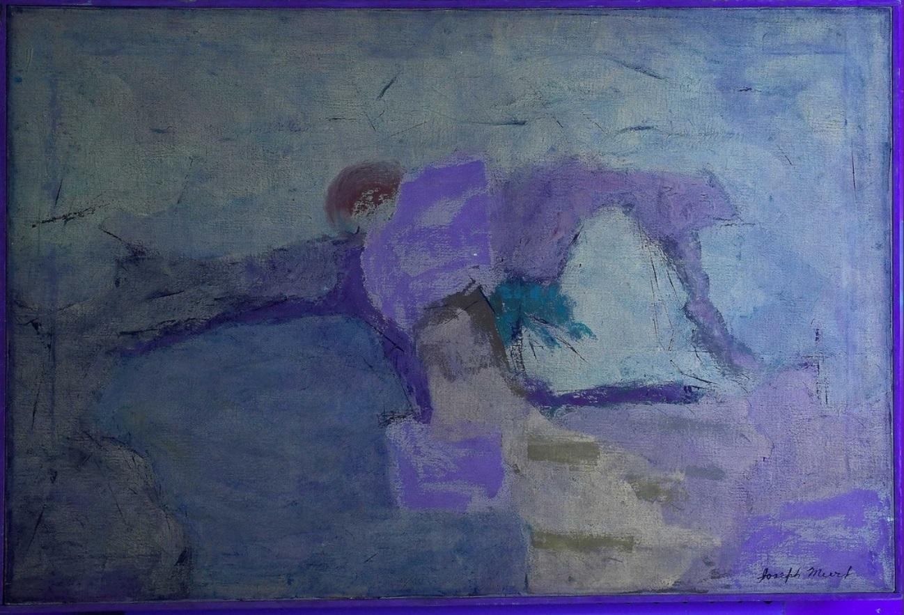 Joseph Meert  (Estadounidense/Bélgica, 1905-1990) 
Paisaje abstracto, firmado abajo a la derecha 