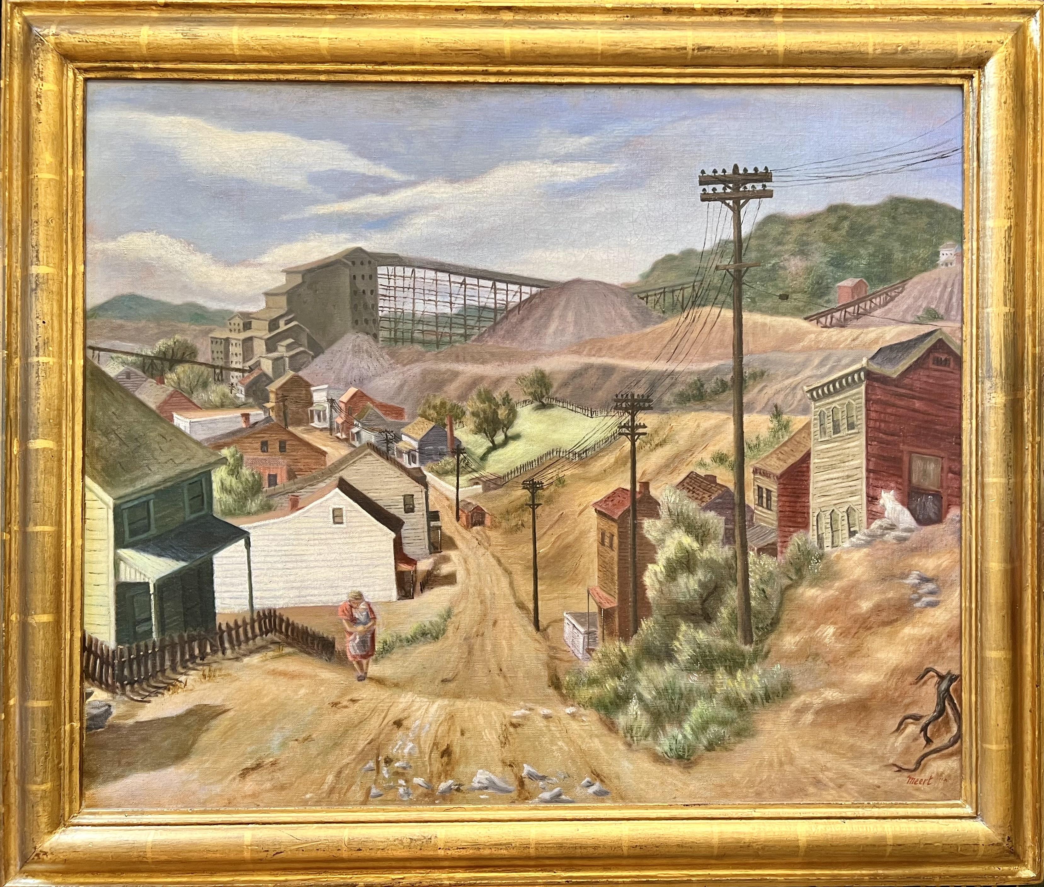 Gold Mine, Central City, Colorado - Painting by Joseph Meert