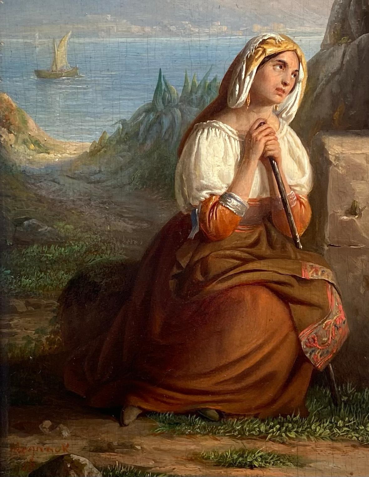 Ensemble en prière de Joseph Meganck ( 1807  - 1891 ), signé et daté de 1845 en vente 9